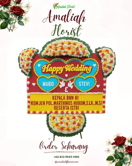 Papan Bunga Pernikahan Ngampeldento